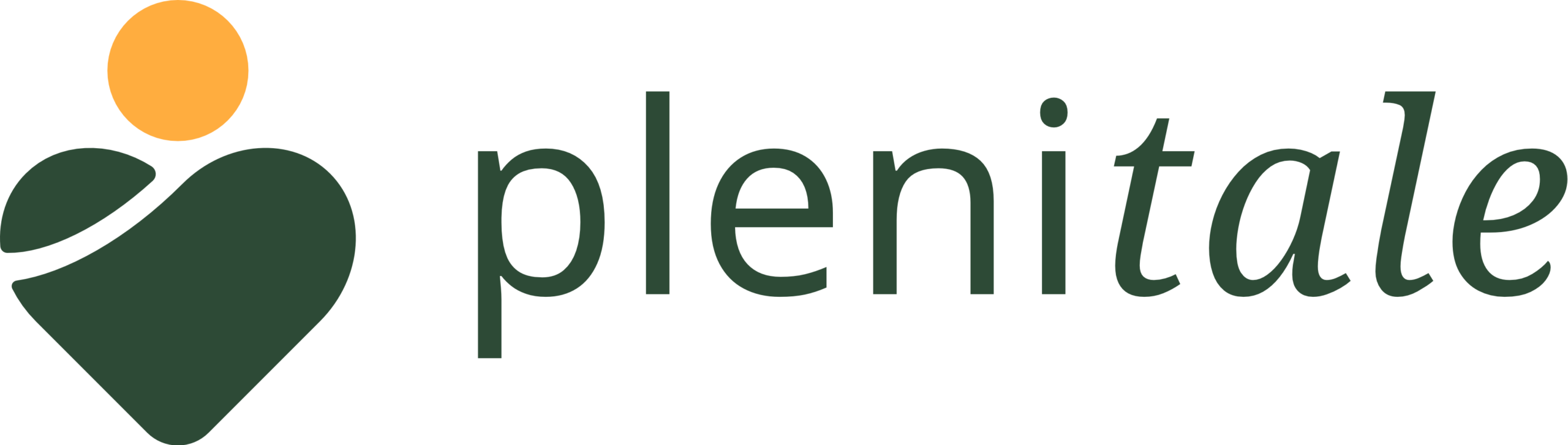 Plenitale logotype which is setting sun over the hills