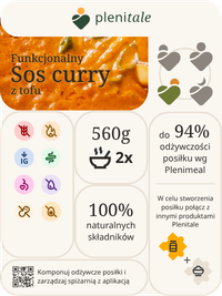 Etykieta komponentu posiłku Plenitale sosu curry