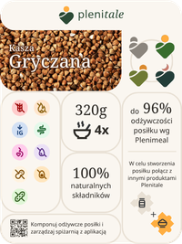 Etykieta komponentu posiłku Plenitale kaszy gryczanej